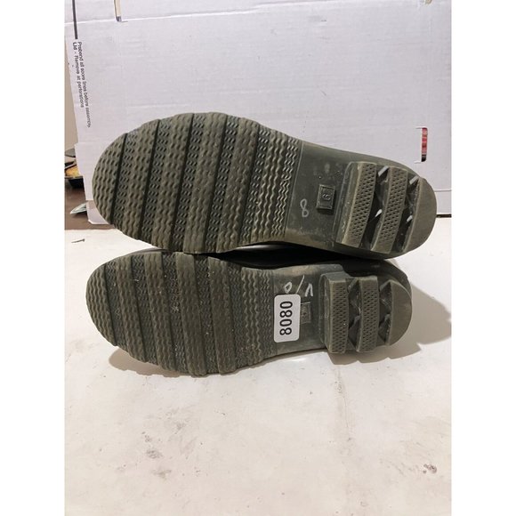 unbranded Women's  Size 6 green Rainbow Mid Calf  pull-on Rain Rubber Boots - Picture 6 of 7